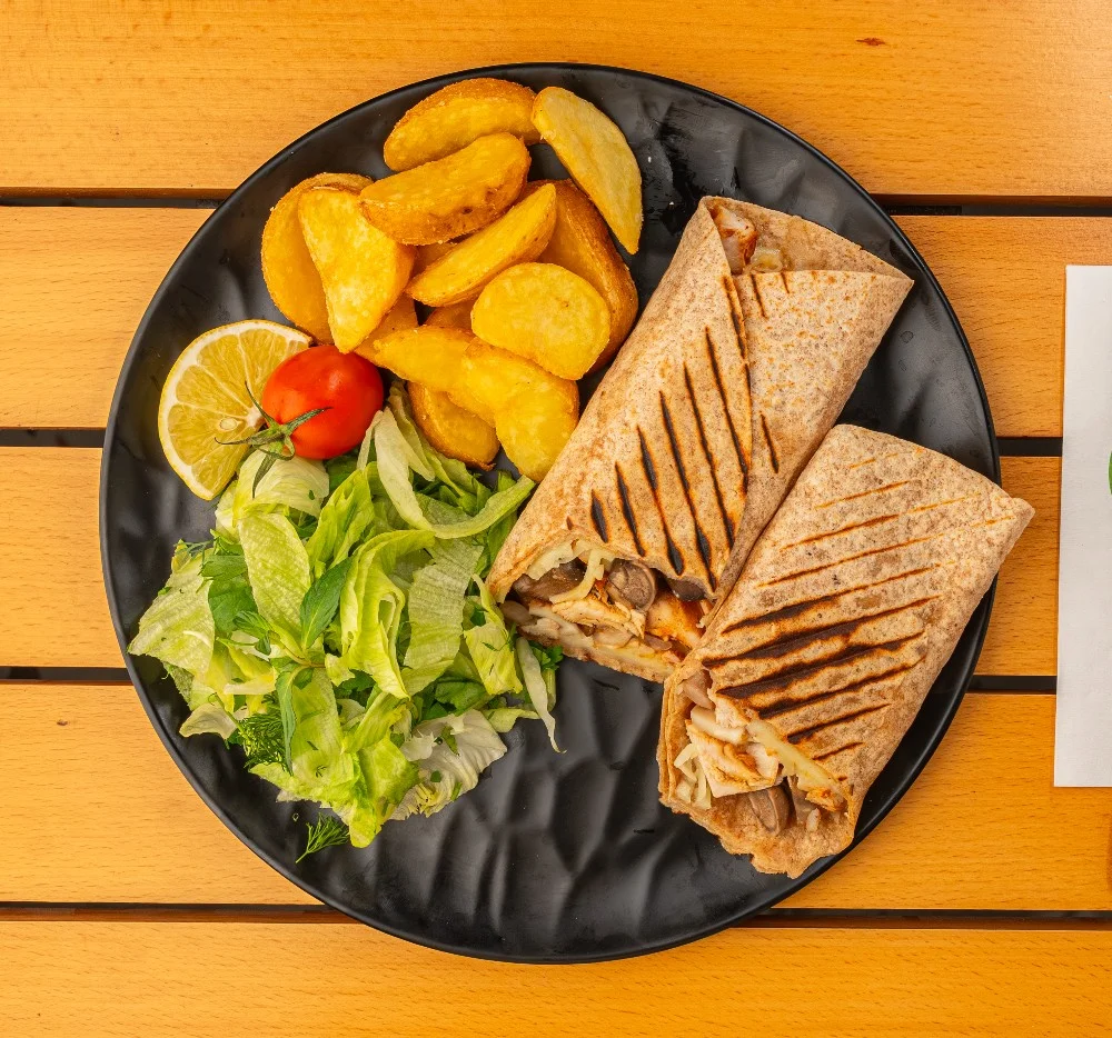 Tavuklu mantarlı Wrap Menü (gi) 