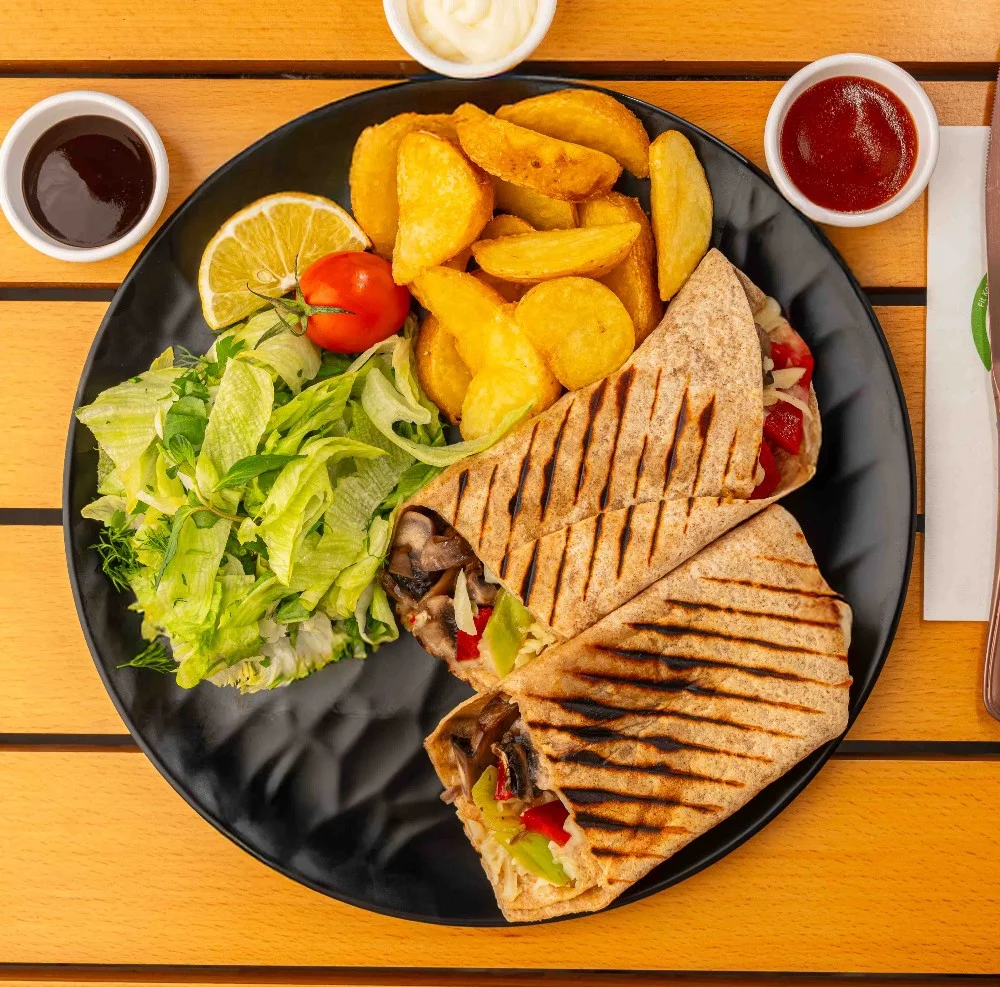 Sebzeli,Peynirli Wrap Menü (gi,yl,v) 